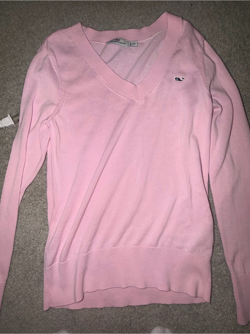 Vineyard Vines Light Pink Women's V-Neck Sweater